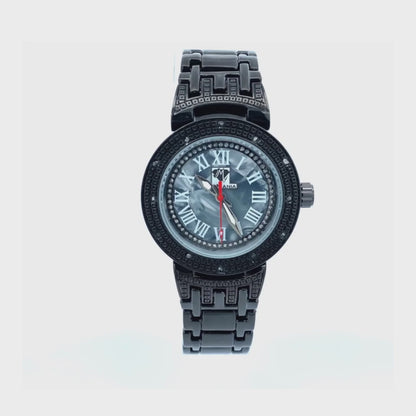 MOTHER OF PEARL DIAMOND WATCH BLACK