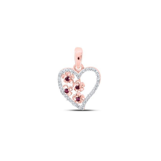 LE CŒU DIAMOND PEDANT ROSE