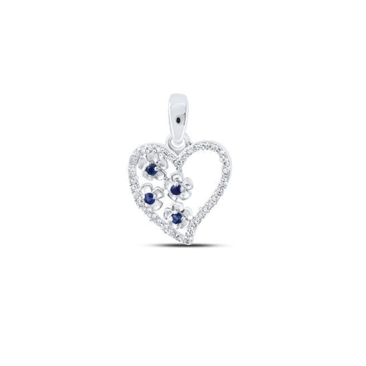 LE CŒUR Diamond Sapphire Pendant - MIKING LLC