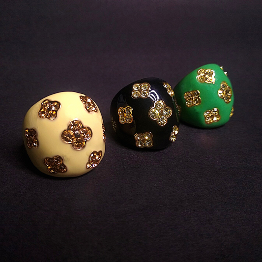 ZIZCOV CZECH CRYSTAL RING